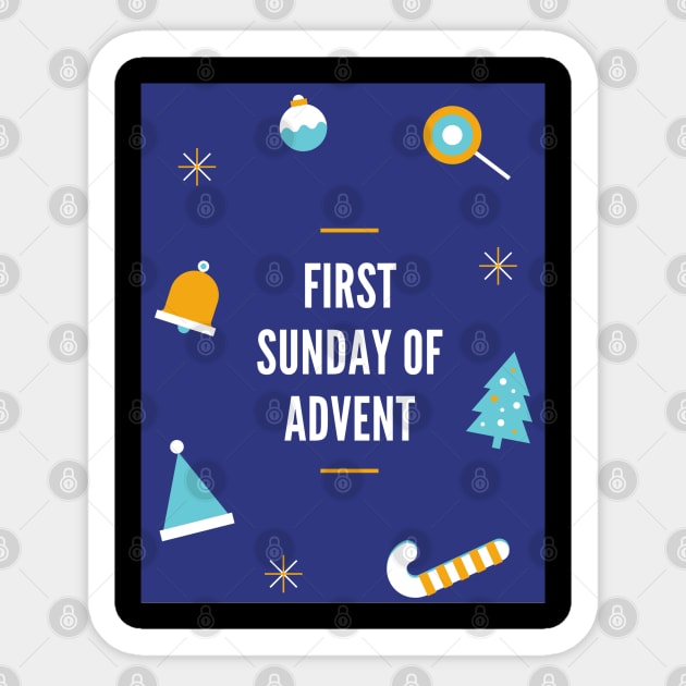 First Sunday Of Advent Sticker by GideonStore